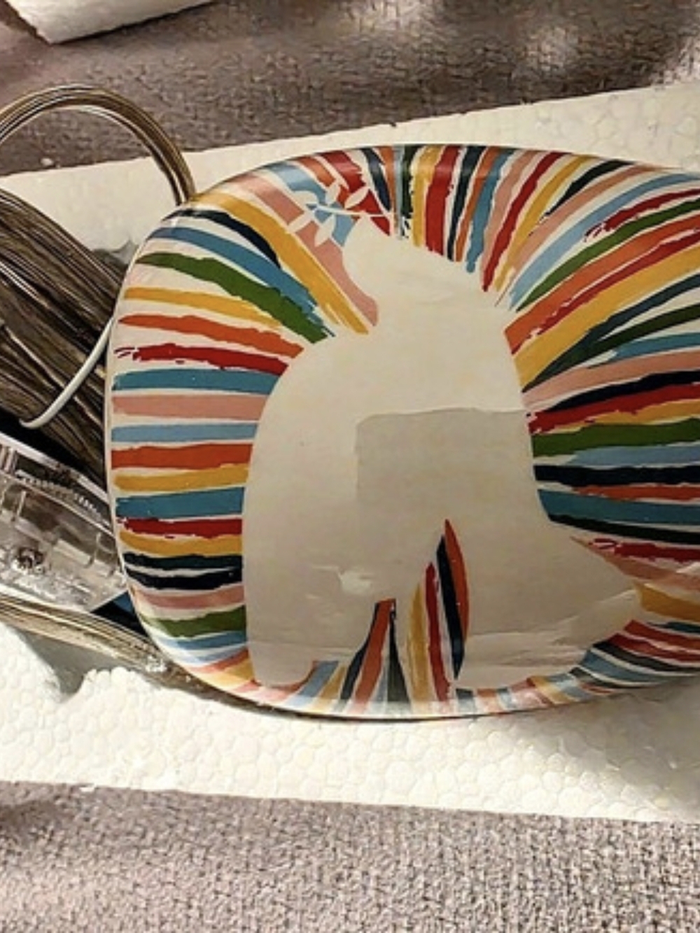 Pink Zebra Rainbow Dove Simmer Pot White & Multicolor